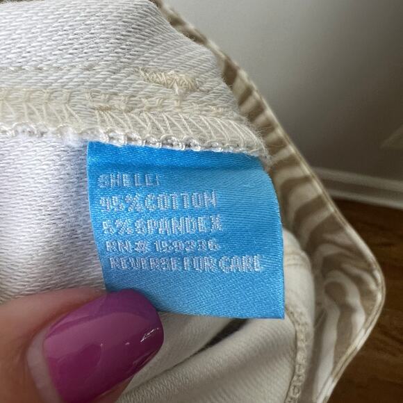 J.‎ McLaughlin Leora Wide Leg Jeans in Tan/Cream Seabray Size 8 MRSP $188 - Picture 9 of 14